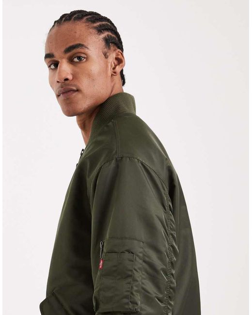Levi's Green Ma-1 Bomber Jacket for men