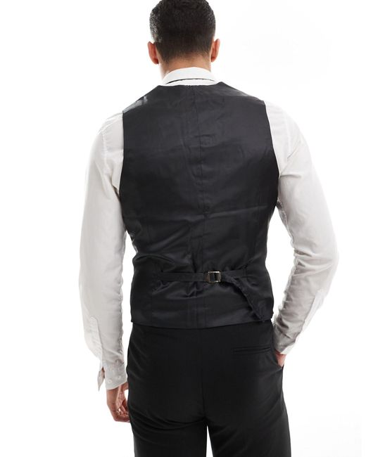 ASOS Blue Skinny Suit Vest for men