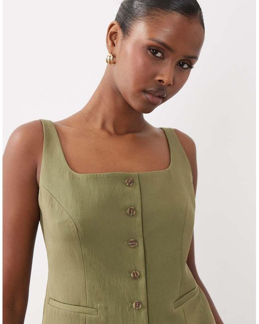 ASOS Green Tailored Scoop Neckline Vest