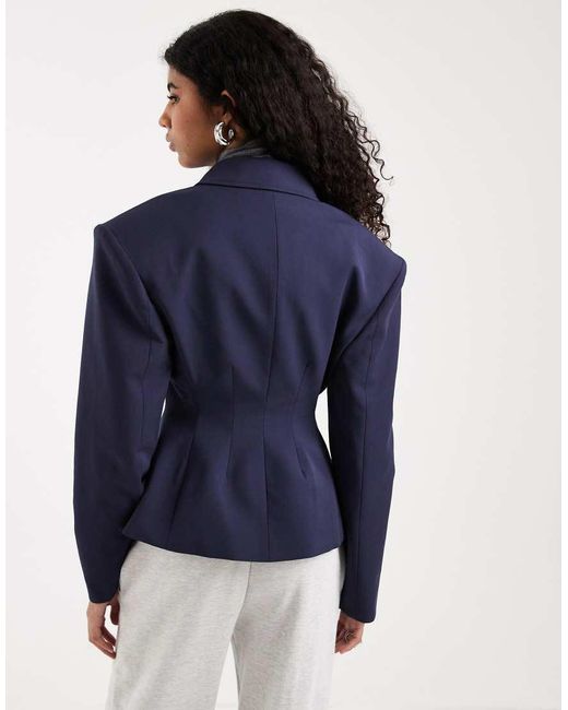 ASOS Blue Zip Up Cinch Jacket