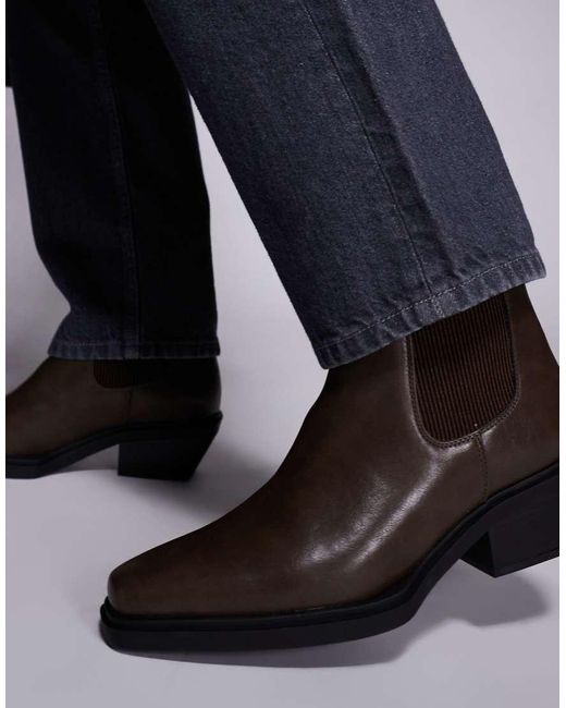 ASOS Brown Chelsea Boots for men
