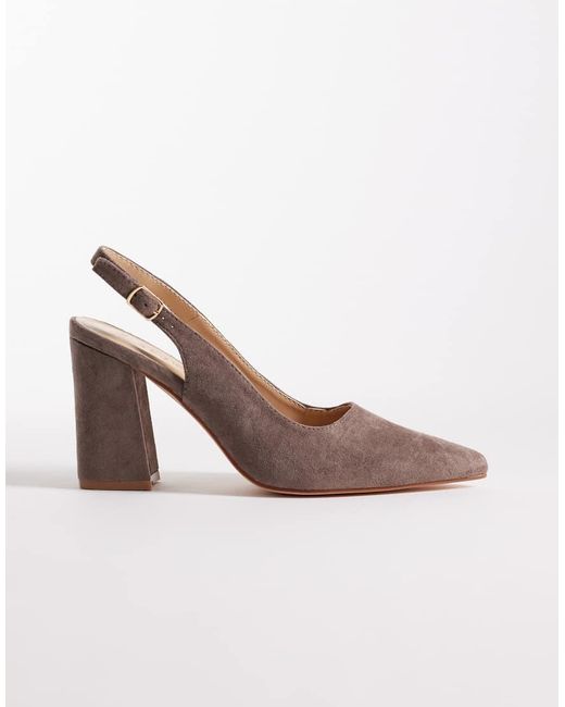 SEQWL Brown Hogan Heeled Pumps