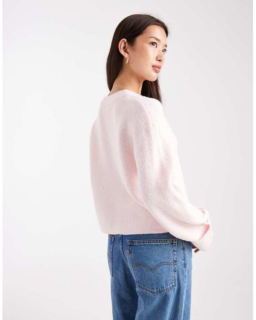 Miss Selfridge White Wide Cuff V Neck Cardigan