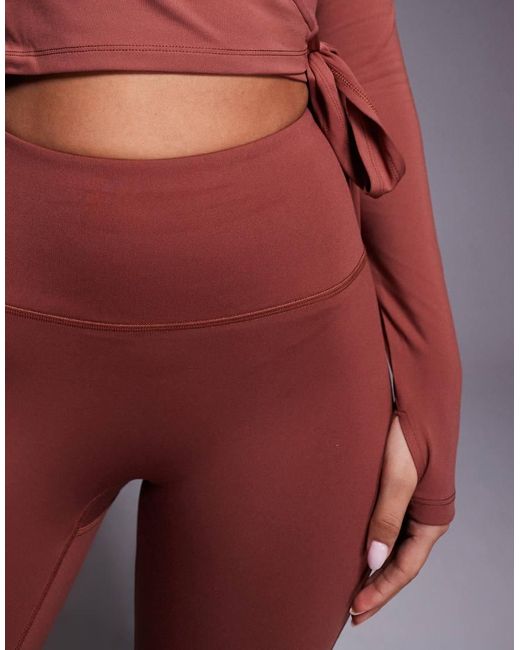 4505 Orange High Waist Cropped Yoga legging