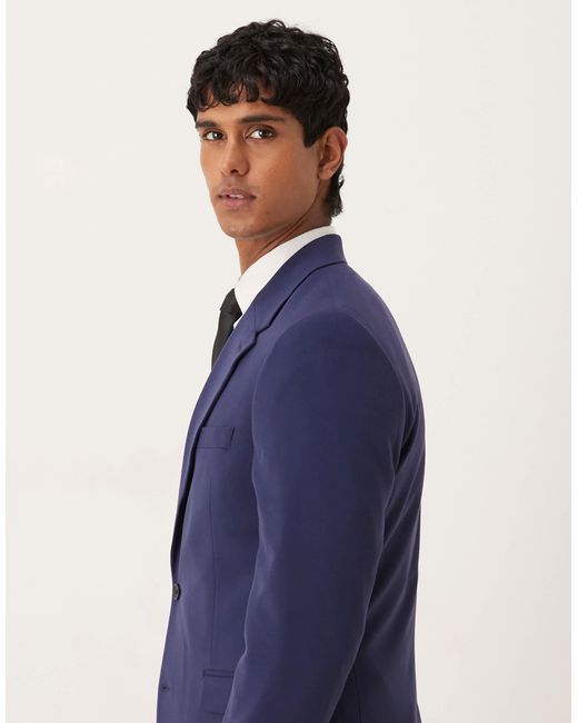 ASOS Blue Skinny Stretch Suit Jacket for men