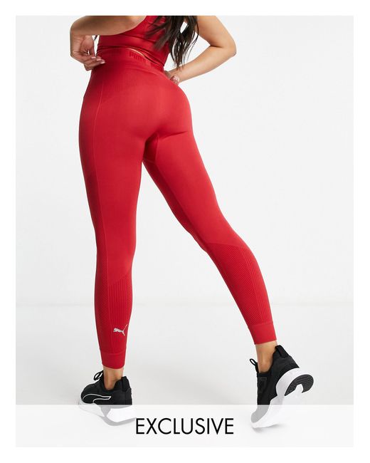 Red training leggings Clearance