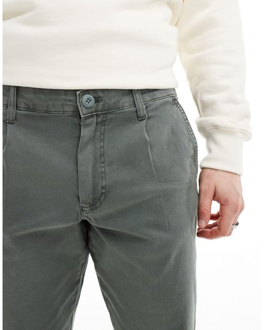ASOS Gray Tapered Washed Chinos for men