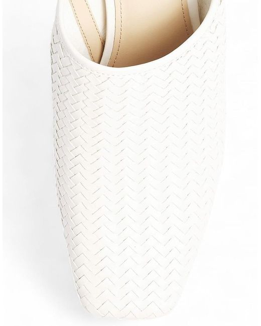 NA-KD White Woven Mules