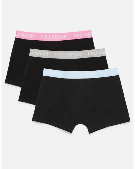 Pull&Bear Set Van 3 Boxershorts in het Black voor heren