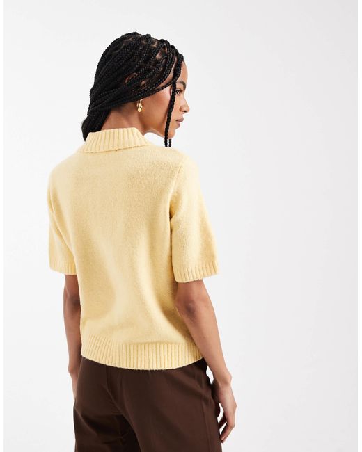 Threadbare Natural – kurzärmlige strickjacke