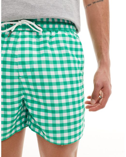 Another Influence Green Swim Shorts for men