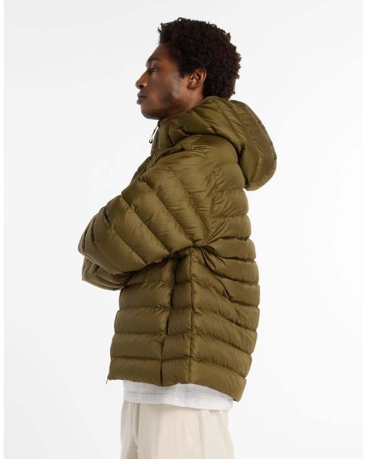 New Balance Green Sport Essentials Hooded Puffer Jacket for men