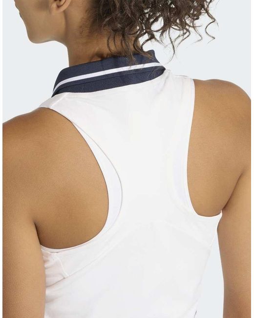 Adidas Originals Blue Tennis Climacool Crop Tank Pro