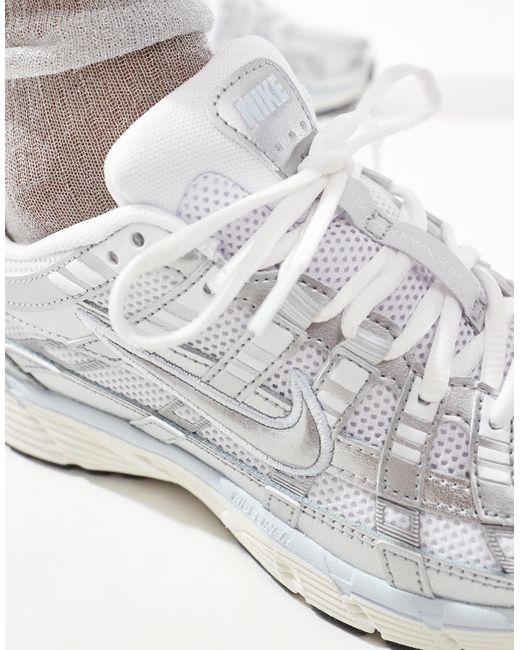 Nike White P-6000 Sneakers
