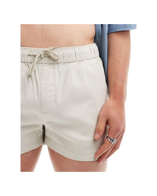 ASOS Blue Slim Shorter Length Chino Shorts for men