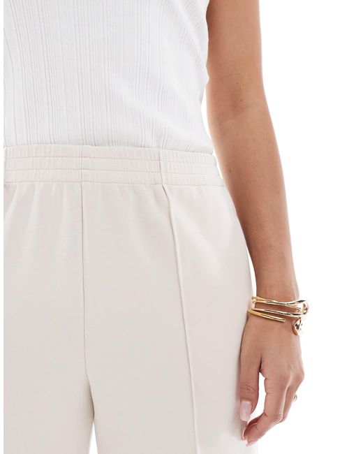 Stradivarius White Seam Front jogger Shorts