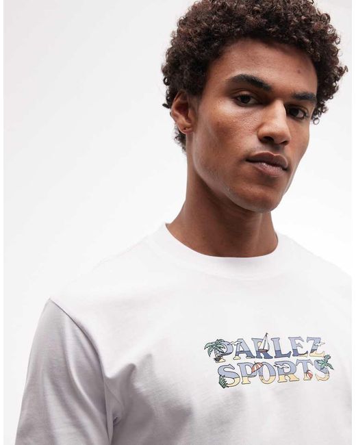 Parlez White Short Sleeve Ormond Logo T-Shirt for men