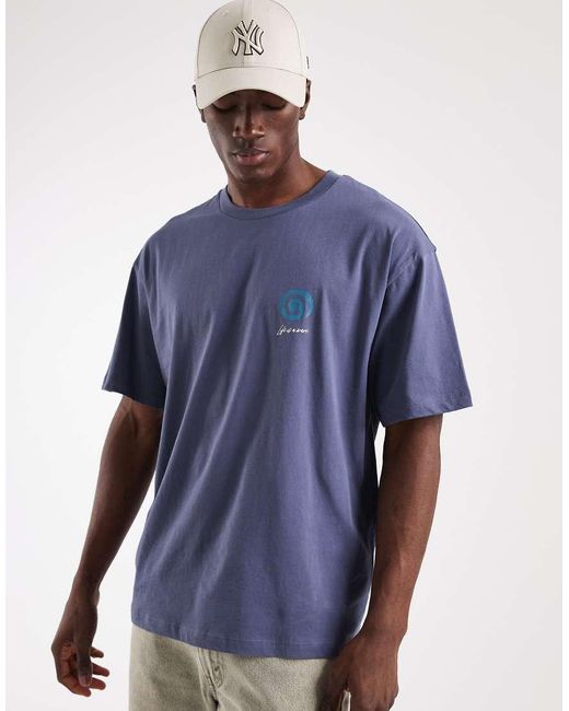 Jack & Jones Blue Surf Club Back Print T-shirt for men