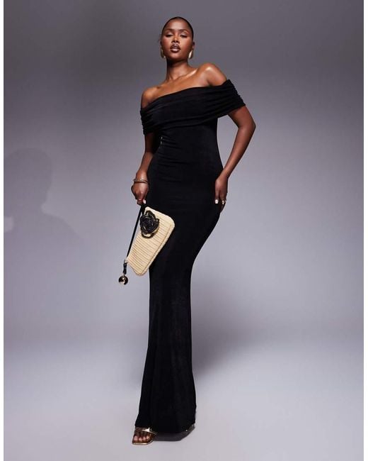 bardot slinky ruched bodycon midaxi dress