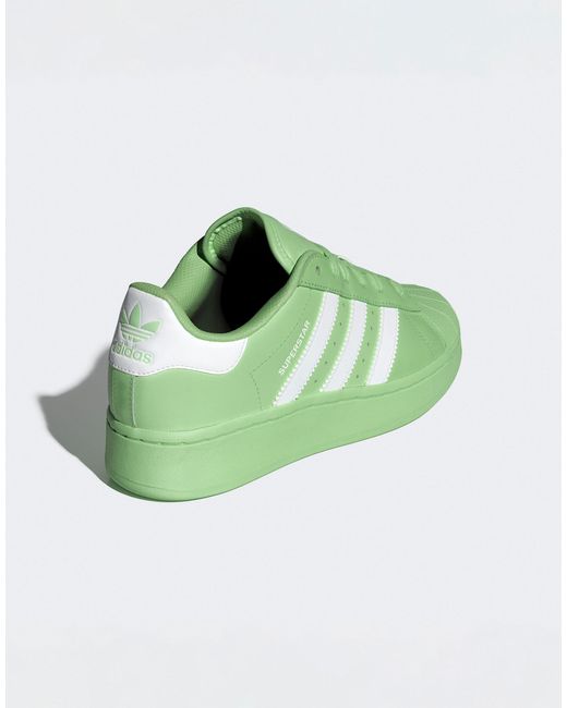 Adidas Originals Green Superstar Xlg Sneakers