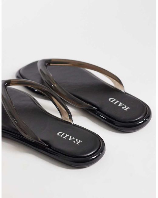 Raid White Aziel Jelly Flip Flops