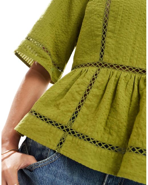 ASOS Green – strukturiertes oberteil