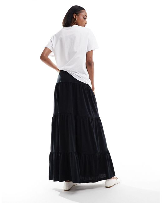 Vero Moda White Tiered Maxi Skirt