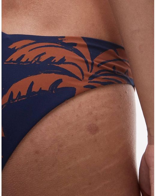 WeWoreWhat White Palm Print V Front Bikini Bottoms