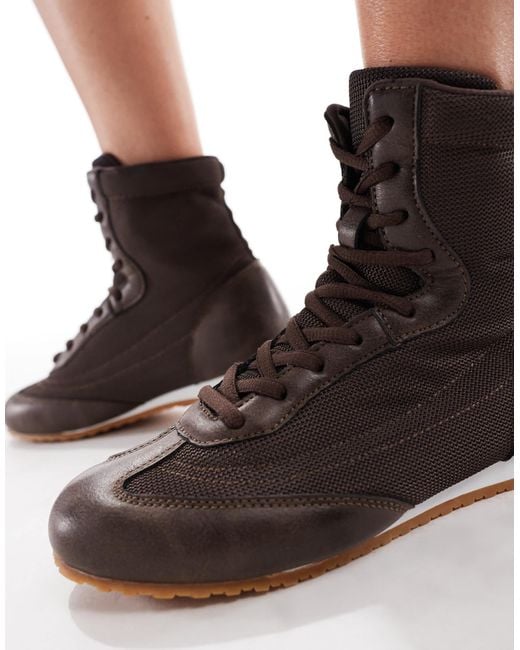 SEQWL Brown Drifters Boxing Boots