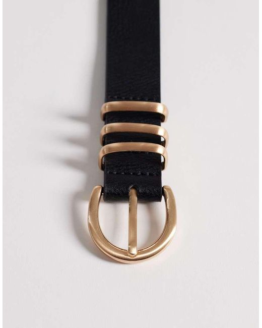 Vero Moda White Faux Leather Belt With Multi Keeper