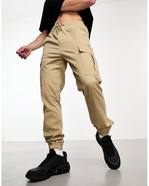 Le Breve Cuffed Cargo Trousers in Natural for Men