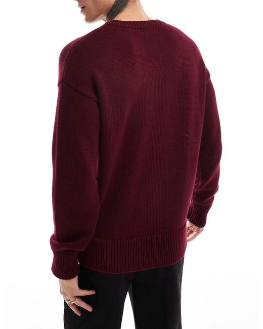 Polo Ralph Lauren Red Retro Sports Collegiate Cotton Knit Jumper for men