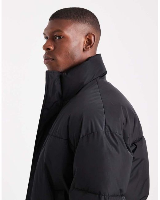 Only & Sons Blue Oversized Cuffed Puffer Jacket for men