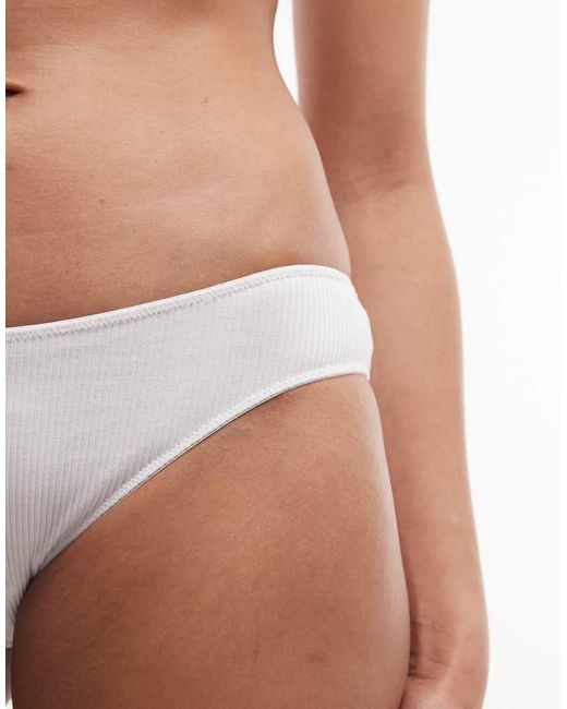 Weekday White 2-Pack Mix And Match Clean Ribbed Brazilian Briefs