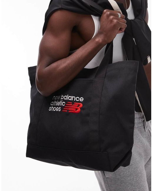 New Balance Black Athletics Tote Bag for men