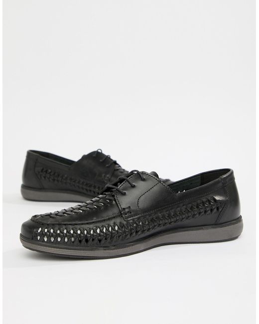 Red Tape Woven Lace Up Shoes in Black for Men | Lyst UK