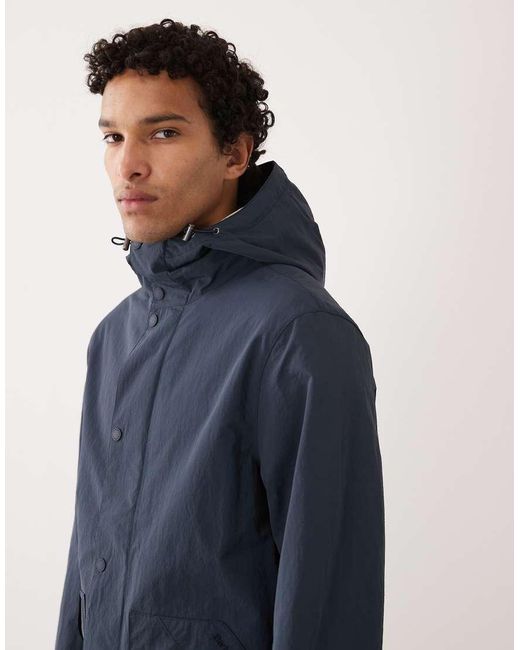 Barbour Blue Baywick Showerproof Hooded Jacket for men