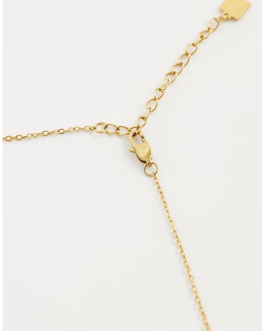 ASOS White Asos Design Curve Waterproof Stainless Steel Necklace With Mini Disc Charms