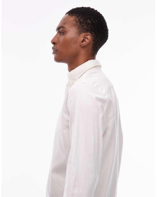 Tommy Hilfiger White Flannel Shirt for men