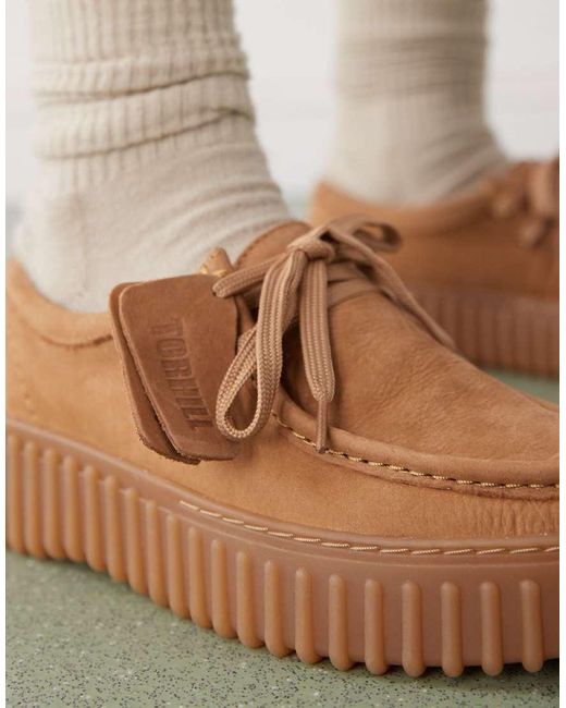 Clarks White Suede Torhill Bee Shoe