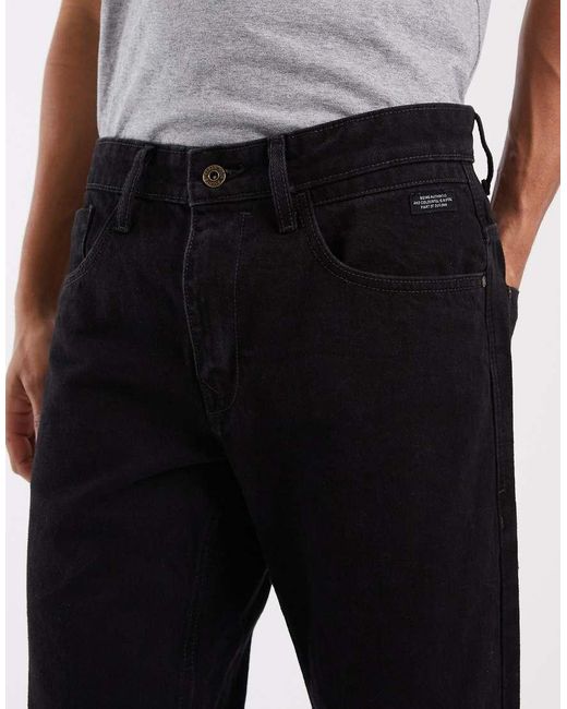 Blend Black Loose Fit Straight Leg Jeans for men