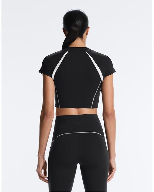 Oysho Black Reflective Compressive Tank Top