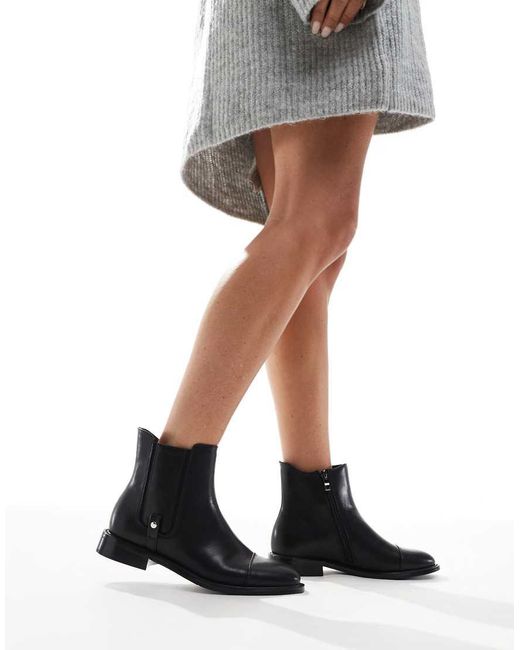 London Rebel Black Scarlett Refined Chelsea Boots