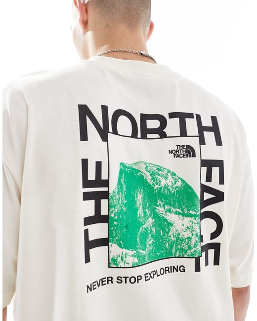 Half dome photo - t-shirt oversize avec imprimé au dos - cassé The North Face en coloris White
