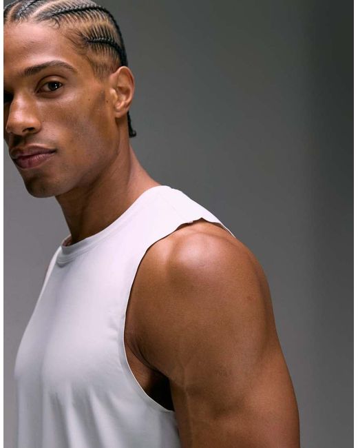 4505 Gray Premium Quick Dry Running Singlet With Bonded Seams And Mesh Panel for men