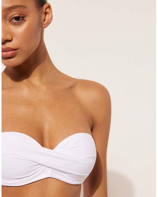 Calzedonia White Calzendonia Padded Bandeau Bikini Top Indonesia