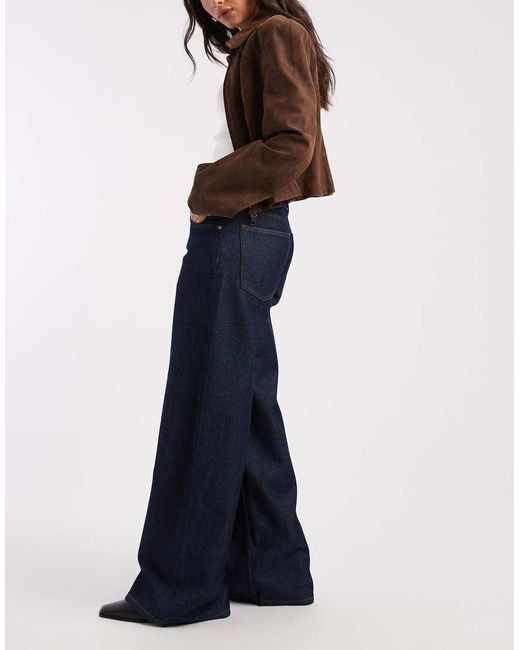 Cotton On Blue Low Rise Wide Leg Jean