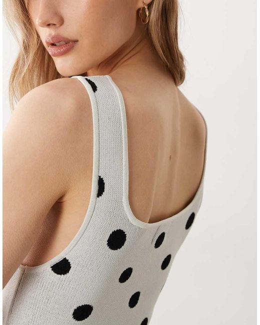 ASOS Natural Compact Square Neck Cami Top
