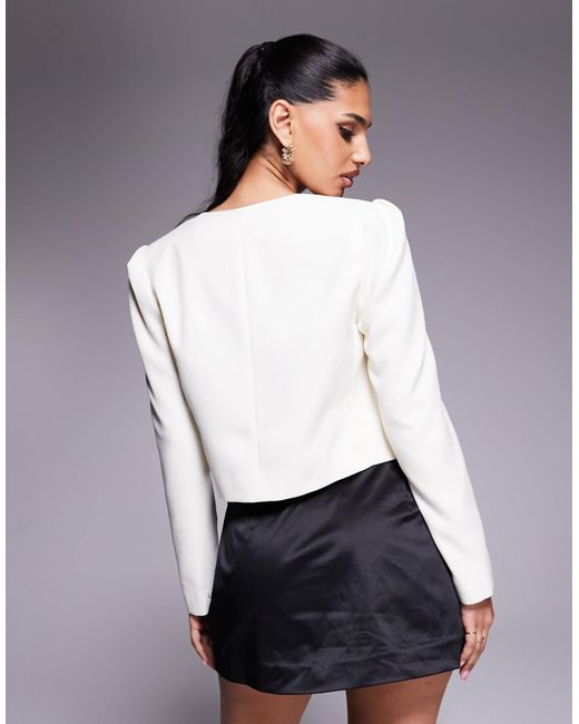 River Island Gray Tie Front Blazer