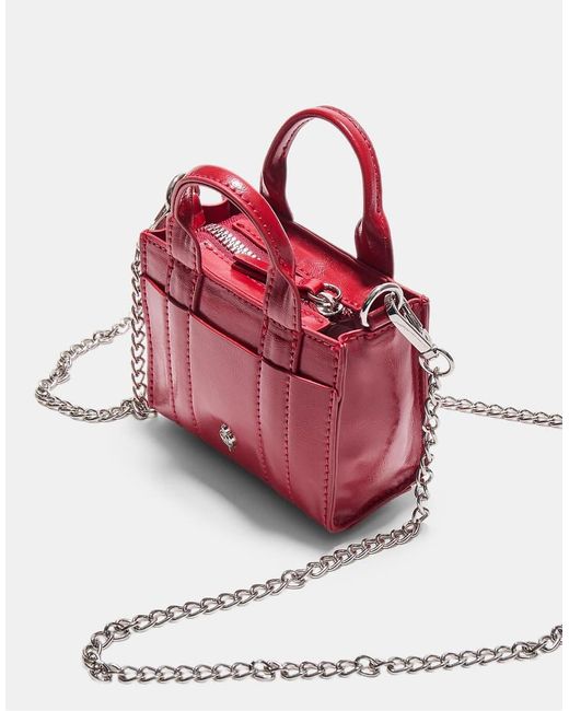 Stradivarius Red Mini Tote Bag
